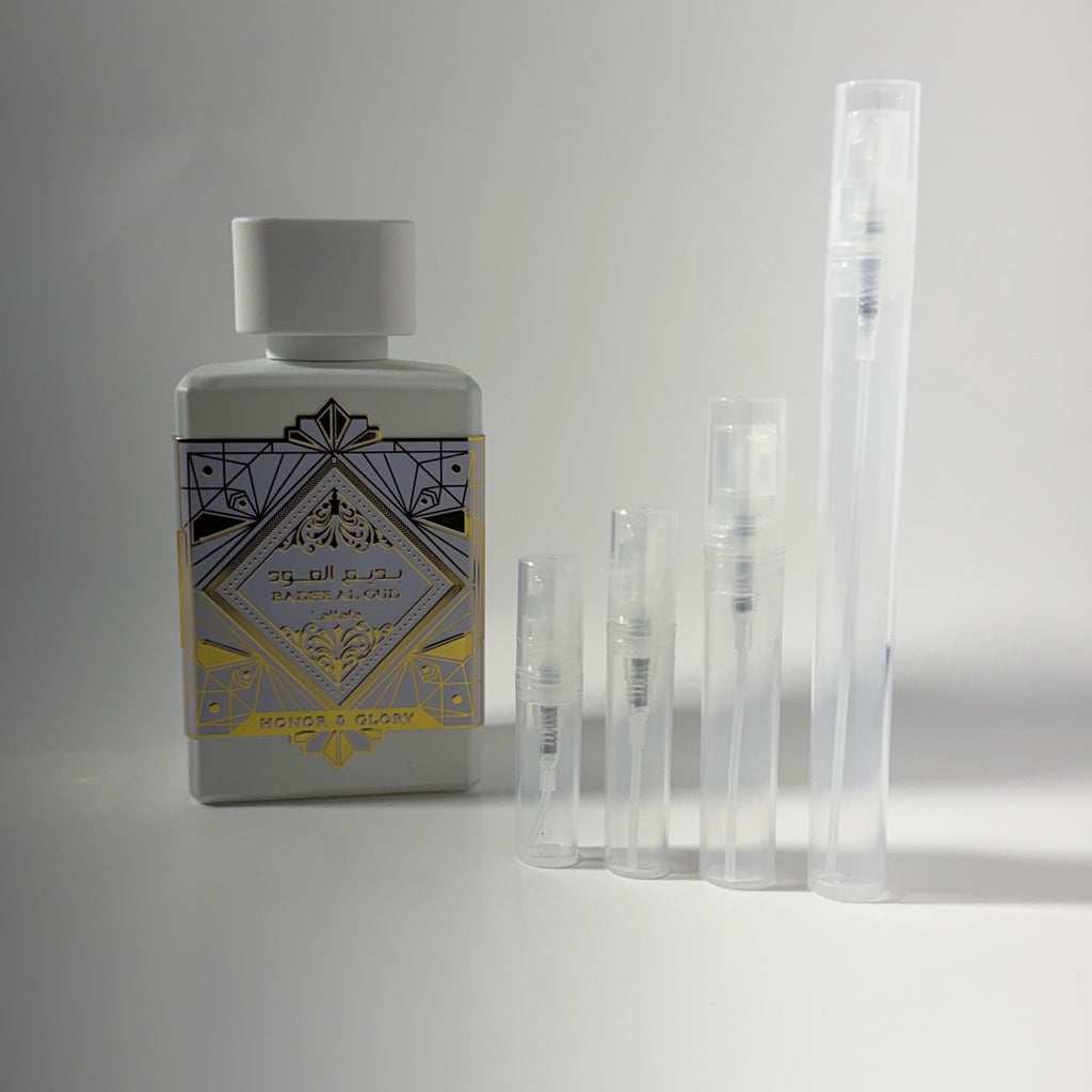 Lattafa Bade'e Al Oud Honor & Glory Sample Decant & Travel Spray - Decant Direct